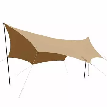 DOD Okra Super Large Poly Cotton Tan x Tarp, Tarp, 5.1 5.1 m, TT8-583-TN