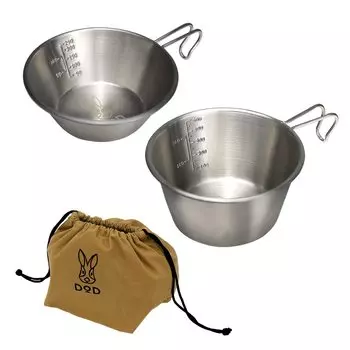 DOD Sierra Cup Deep Sierra Cup Сумка для переноски, набор из 3 предметов SC2-762-SL, серебристый размер: (ок.) Ш17,5 х Г12,5 х В7см
