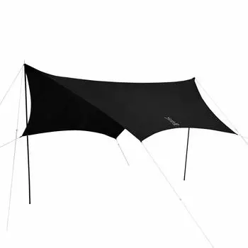 DOD TT5-631-BK Someday s Tarp Простой в использовании базовый шестигранный брезент Водонепроницаемый средний черный универсальный удлинительный скотч Стандартная комплектация С защитой от УФ-излучения
