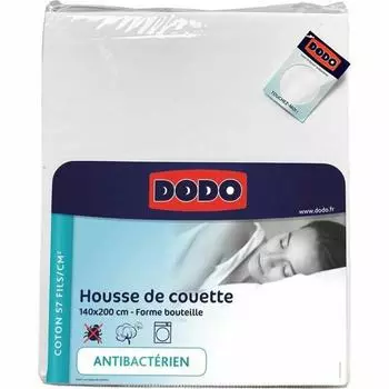 DODO Антибактериальный пододеяльник Белый 140 x 200 см