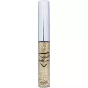 Dodo Makeup Dodo Diamond Crush Liner 6 Crystal Gold Eye Makeup Тени для век и тени для век Удалите излишки жидкости с кисточки и проведите линию вдоль ресниц.