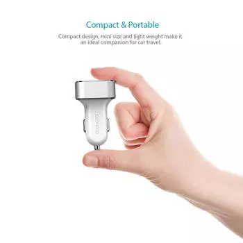 Dodocool 30 Вт 2-портовое автомобильное зарядное устройство USB с быстрой зарядкой 3.0 для LG G5 / HTC One A9 / Xiaomi Mi 5