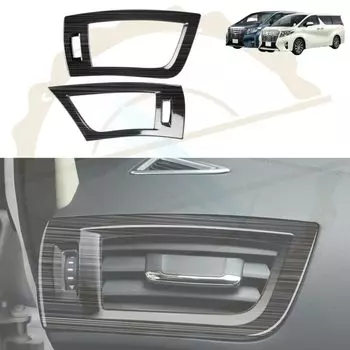DodoxDIY Compatible Alphard Vellfire 30 Series Special Interior Parts Air Conditioner Vent Panel Cover Garnish Car Goods Interior Panel Black Air conditioner outlet panel cover