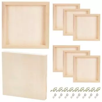 dodtazz Холст Художественные принадлежности Холст Доска Натянутый холст Деревянная рама Деревянная картина маслом (15см/Набор 8)