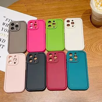 Дофамин, однотонный мягкий силиконовый чехол, модный гибкий чехол из ТПУ, полная задняя крышка для iPhone, Samsung, Xiaomi, Poco Redmi iPhone 5 вино красного