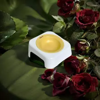 Дофаминовая летающая дисковая миска, противоопрокидывающаяся миска для питья, миска для кошек, медленная кормушка для собак, миска для помещений белый