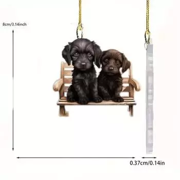 Dog Acrylic Whimsical Car Charm Playful Cartoon Design Perfect For Vehicle Decoration