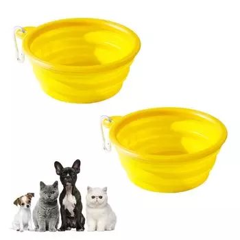 Dog and Cat Food Drinking Watering Pet with Pet Pet For For 2 Pieces 2 Bowl, Feeder, Bowl, Water, Supplies, Tableware, Foldable, Hook, Portable,
