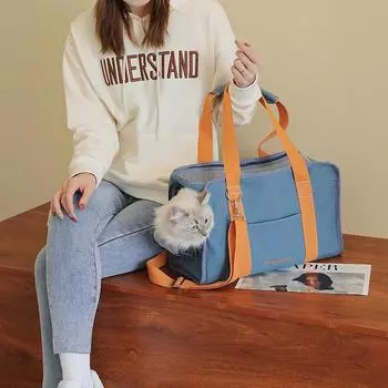 Dog Bags Portable Carrier Bag Mesh Breathable For Small Dogs Foldable Cats Handbag Travel Pet Transport 42X25X18CM