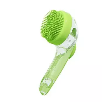 Dog Bath Brush Bath Brush With Soap Dispenser Dogs/Cats Grooming Shower Brush Bath Scrubber For Short & Long Haired Cats Dogs зелёный