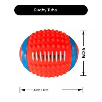 Dog Bite Toy Big Small Dog Bite-Resistant Sound-Making Dog Toy Ball Puppy Medium Dog Educational Training Dog Pet Supplies Rugby [Big]]