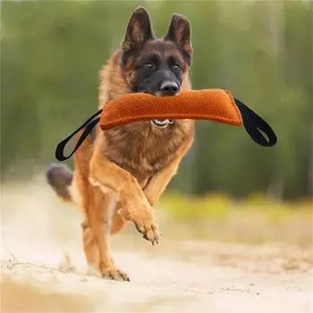 Dog Biting Pillow Tug Stick Hemp Training Chewing Durable Linen Molar Clean Teeth Interactive Toys Outdoor Rope Pets Supplies