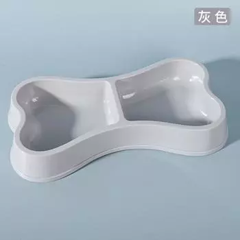 Dog bone shape pet double bowl, Macaron bone shape dog double bowl pet bowl