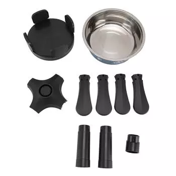 Dog Bowl Stand Adjustable Width and Height Tilted Dog Feeding Stand for Medium Large Dogs