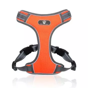 Dog Breast Strap Hand Holding Rope Vest Strap Explosion-Proof Medium-Sized Dog Pet Supplies Shiba Inu Collar Small Size Dogs S fit (3.00 kg-6.00 kg Orange single chest back