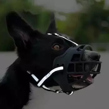 Dog Breathable Muzzle Guard Against Biting Barking Polypropylene Webbing Medium and Large Dog Mask Anti-barking Muzzle for Pets 20cm