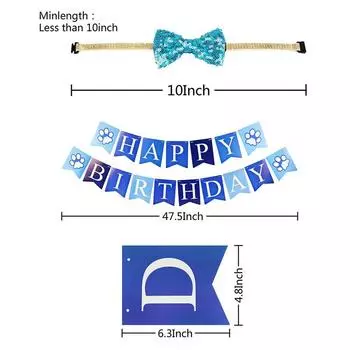 Dog Cat Birthday Party Decoration Set Hat Triangle Scarf Bow Tie Greetings Pet Accessories for Mascotas suministros para perros As th picture