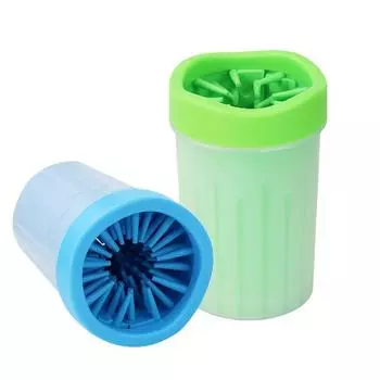 Dog cat foot washing cup foot washing cup, claw cup foot washing device cleaning soft silicone brush cat dog Small розы красного