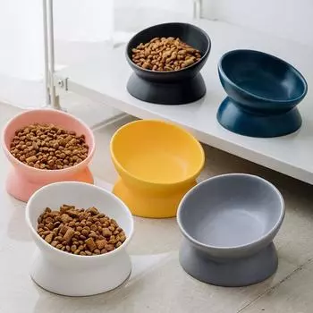 Dog Cat Neck Guard Puppy Kitten Pet Supplies Pet Feeder Bowl Cat Food Bowl Water Feeder Container белый