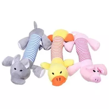 Dog Cat Pet Chew Toys Canvas Durability Vocalization Dolls Bite Toys for Dog Accessories Pet Dog Products High Quality Cute M
