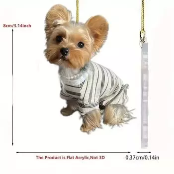 Dog Charming Acrylic Hanging Accessory For Eyecatching Car Interior Decoration