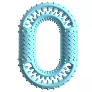 Dog Chew Toy TPR Dog Molar Toy for Aggressive Chewers O-ring Shape Ruggedness Toy for Cleaning Teeth Interactive Toy зелёный