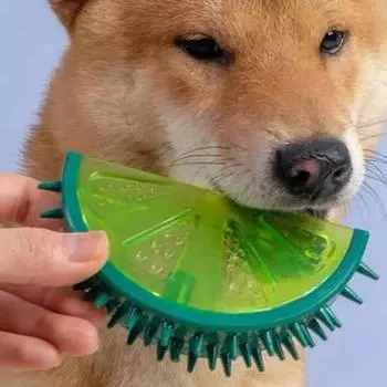 Dog Chew Toys Dog Toothbrush Toys Summer Cool Fruit Shape Dog Teething Chew Toys for Small Medium Dogs Teeth Cleaning Toy красный