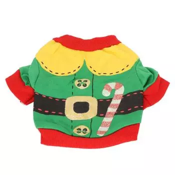 Dog Christmas Shirt Soft Polyester Elastic Breathable Sweat Absorption Pet Christmas Outfit for S(for 2-4kg)