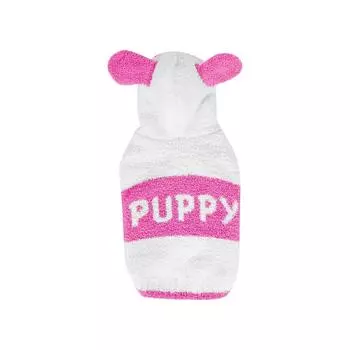 Dog clothes autumn and winter hooded warm half-edge fleece knitted sweater childlike three-dimensional sleeveless two-legged dog sweater S