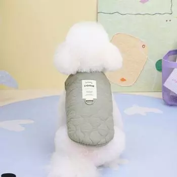 Dog Clothes Pet Clothing Fall and Winter Pet Supplies Small Size Dogs Cat Clothes Clothes 23 Lantern Cotton Vest Casual Army Green M