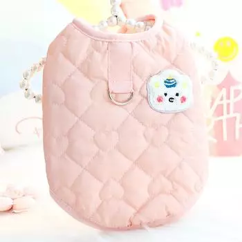 Dog Clothes Thick Cat Princess Cotton-Padded Clothes Fresh And Sweet Traction Small Dog Teddy Pet 6259 S небесно-голубой