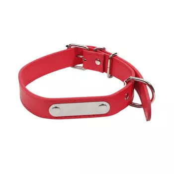 Dog Collar Adjustable Anti-lost Solid PU Puppy Kitten Collar Necklace For Small Medium Large Dogs Puppys Cats Pet Supplies S