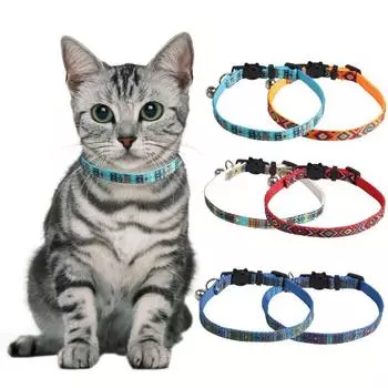 Ошейник для собак с креативным рисунком, износостойкий, устойчивый к разрывам, не вызывающий раздражения, удобный для ношения, декоративный, из полиэстера, для собак и кошек синий