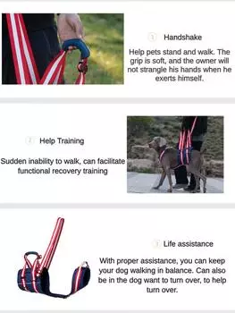 Dog Collar Leash Injury Rehabilitation Disabled Large Dog Harnesses Chest Assisted Elderly Pet Dogs Accessories Products S