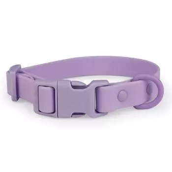 Dog Collar Waterproof Plastic Pvc Washable Quick Release Buckle Outdoor Puppy Collars Durable Adjustable For Small Medium Dogs S жёлтый