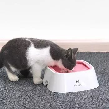 Dog Drinking Water Bowl Floating Splash-Proof Cat Bowl Without Spill Drinking Water Dispenser Plastic Anti-Over Dog Bowl