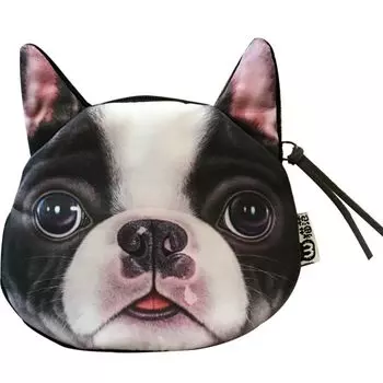 Dog Expression Dog Pattern Coin Purse Bulldog Card Holder Kawaii Change Storage Bag Children style 8
