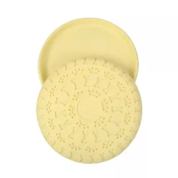 Dog Flying Disc Toy Bite Resistant Flexible TPR Pet Flying Disk Bowl for Water Food Feeding жёлтый