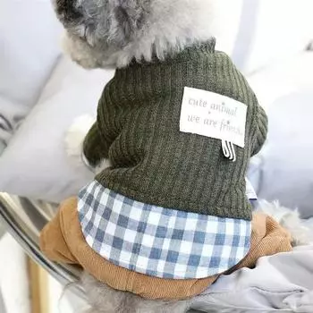 Dog four-legged clothes autumn and winter pet cotton-padded clothes Teddy Bigbear Schnauzer Yorkshire small dog puppy thickened XS (about 1-1 kg)