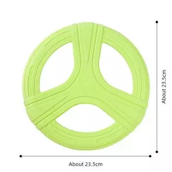 Dog Frisbee Toy Bite-Resistant Molar Self-Hi Relieving Stuffy Pet Supplies Teddy Border Collie Bige Consume Physical Interaction Green grass [23.5*23.5cm] interactive dog training