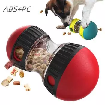 Dog Funnel Ball Toys Slow Food Adjustable Slow Food Puzzle Puppy Toys Avoid Dog Split Home Pet Entertainment Leisure Toys красный