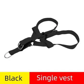 Dog Hand Holding Rope Dog Leash Bandana Collar Pet Supplies Large, Medium and Small Dogs Reflective Dog Chain S code [2.50 kg-6.00 kg]] Black single vest