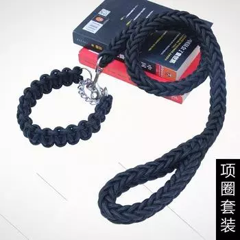 Dog Hand Holding Rope Dog Leash Medium Large Dog Collar Golden Retriever Vest-Style Chest Strap Teddy Pet Supplies Size S-Fit for 4.00 kg-9.00 kg Black-Collar Suit
