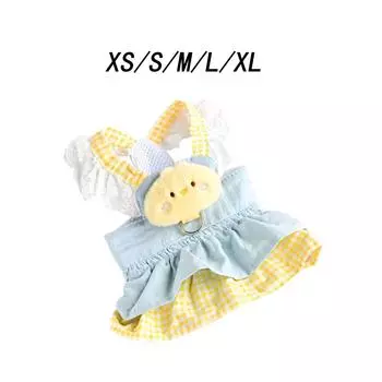 Dog Harness Dress Spring Summer Breathable Dresses Holiday Party Costume Outfits Photo Props for Small Dogs Cats with D Rings XS