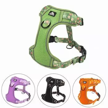 Dog Harness Vest Breathable Adjustable Pet Dog Collar For Medium Big Dog Reflective Outdoor Walking Dogs Accessories S(5-7.5kg)
