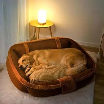 Собачья будка осенняя будка для золотистого ретривера универсальная для всех сезонов съемная и моющаяся защита от укусов и разборки товары для животных S :45*35*28cm