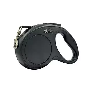 Dog Leash Automatic Retractable Dog Walking Artifact Small Medium and Large Dog Rope Dog Chain Shrink Pet Supplies 3 M Black (pet)