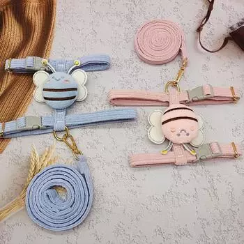 Dog Leash Cat Strap Vest Style Dog Chain Small Teddy Corgi Walking Dog Leash Collar S(2-6) синий