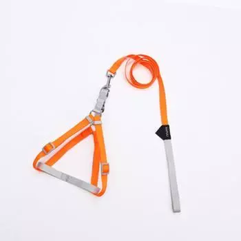 Dog Leash Cat Universal Dog Chain Dog Walking Rope Chest Strap Small Dog Bucket Teddy Pet Supplies S-3 to within 4.00kg Orange