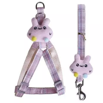 Dog leash nylon adjustable cat leash does not restrain neck chest strap leash (3-4 kg) красный